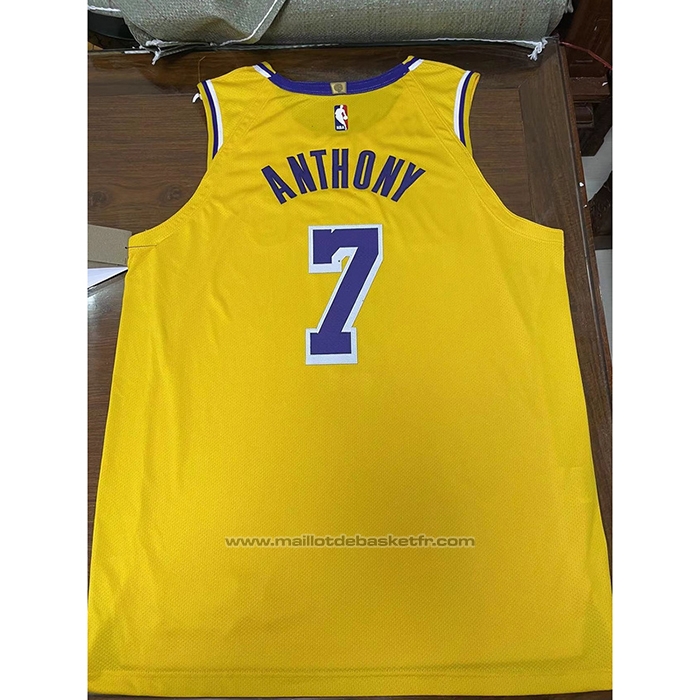 Maillot Los Angeles Lakers Carmelo Anthony #7 Icon Authentique Jaune